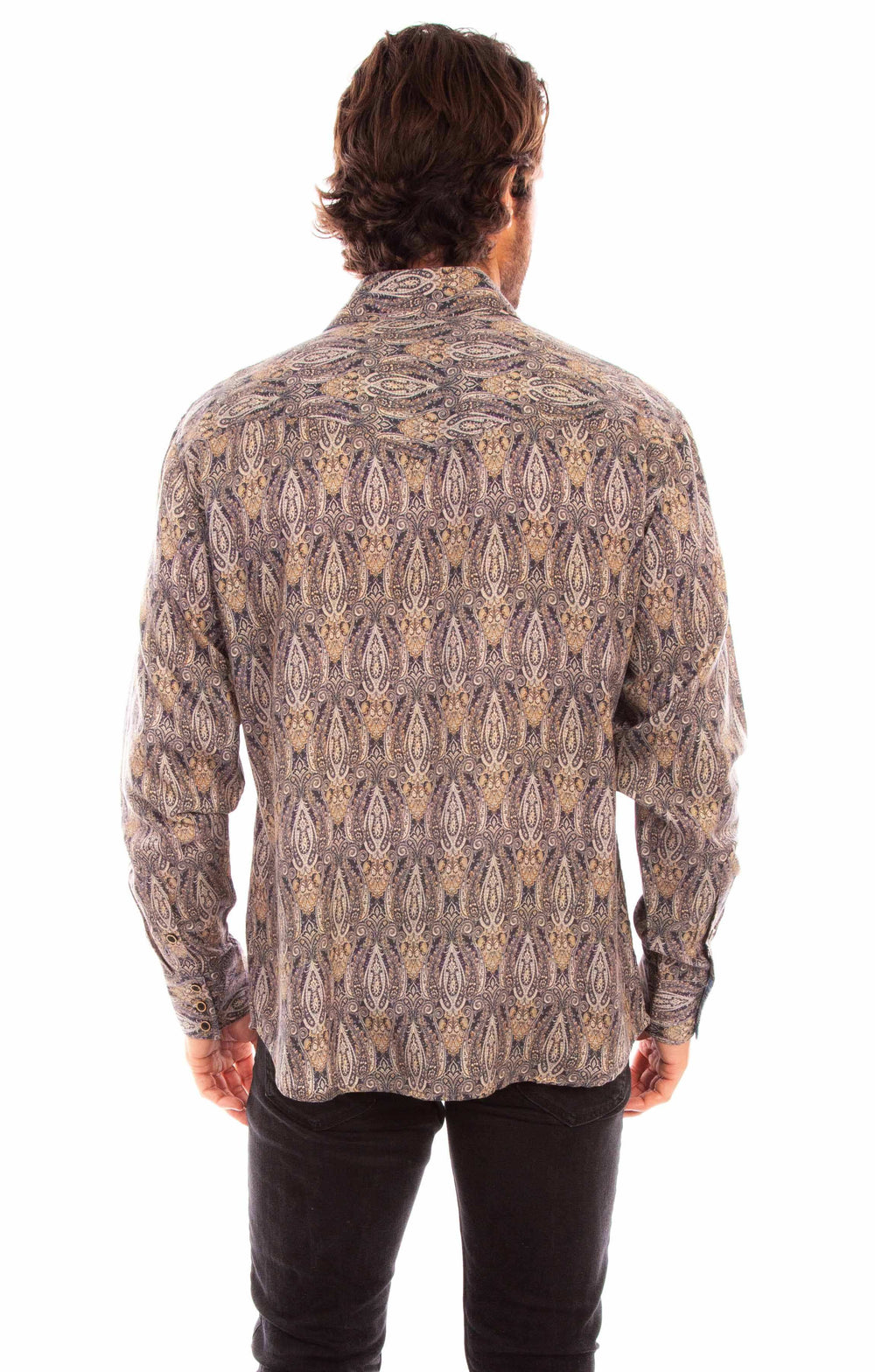 Scully Leather navy paisley print tencel shirt - Scully Leather - Flyclothing LLC