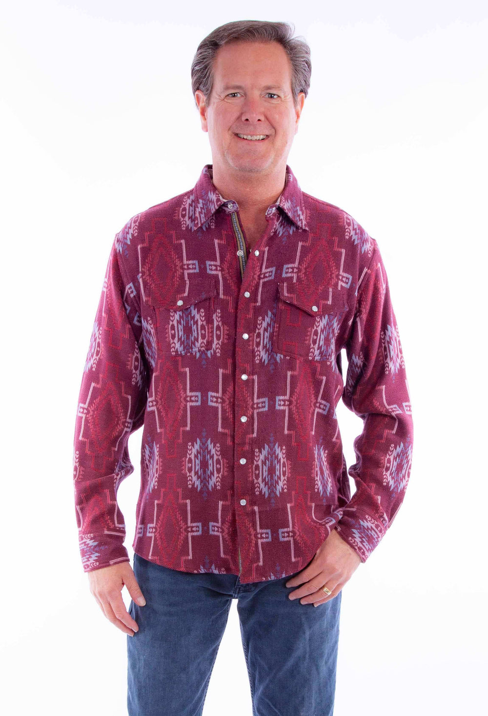Scully Leather burgundy signature shirt - Scully Leather - Flyclothing LLC