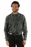 western scully forest 100% cotton signature washed printed shirt - Scully Leather - Flyclothing LLC