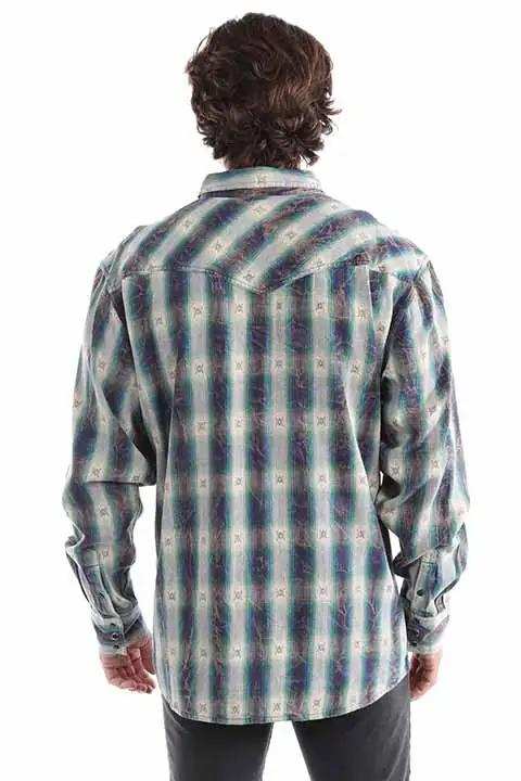 Scully Leather Marble washed y/d dobby signature Plaid Shirt - Scully Leather - Flyclothing LLC