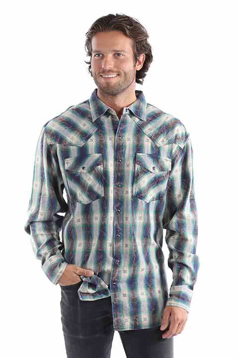 Scully Leather Marble washed y/d dobby signature Plaid Shirt - Scully Leather - Flyclothing LLC
