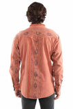 Scully Leather Rust Overdyed jacquard signature shirt - Scully Leather - Flyclothing LLC