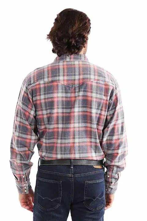 Scully Leather Signature yarn dye Blue Plaid Shirt - Scully Leather - Flyclothing LLC