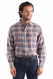 Scully Leather Signature yarn dye Blue Plaid Shirt - Scully Leather - Flyclothing LLC