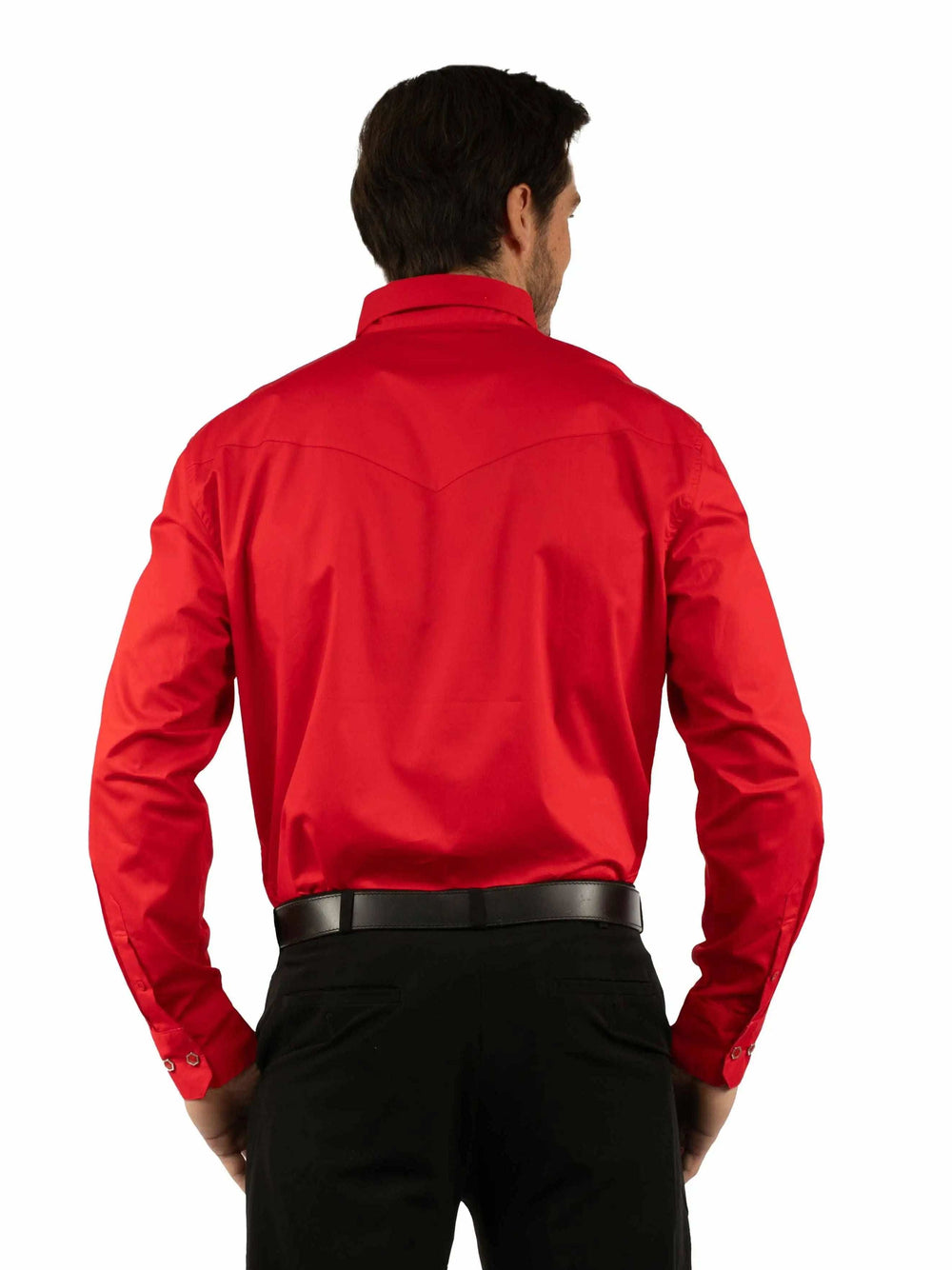 Western Scully 100% cotton Red Poplin dress shirt - Scully Leather - Flyclothing LLC