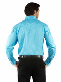Western Scully 100% cotton Turquoise Poplin dress shirt - Scully Leather - Flyclothing LLC