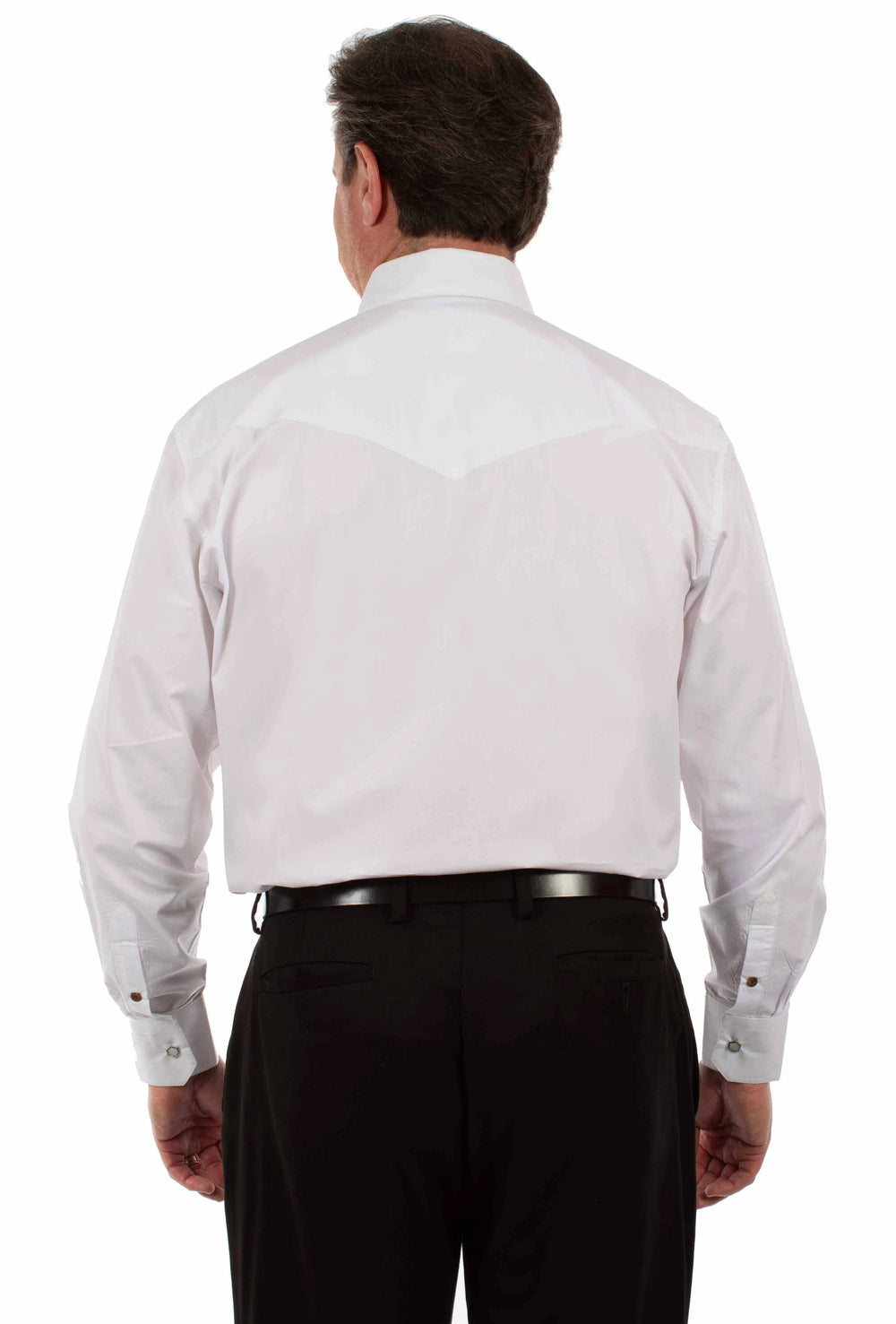 Scully Leather White Poplin Dress Shirt - Scully Leather - Flyclothing LLC