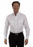 Scully Leather White Poplin Dress Shirt - Scully Leather - Flyclothing LLC