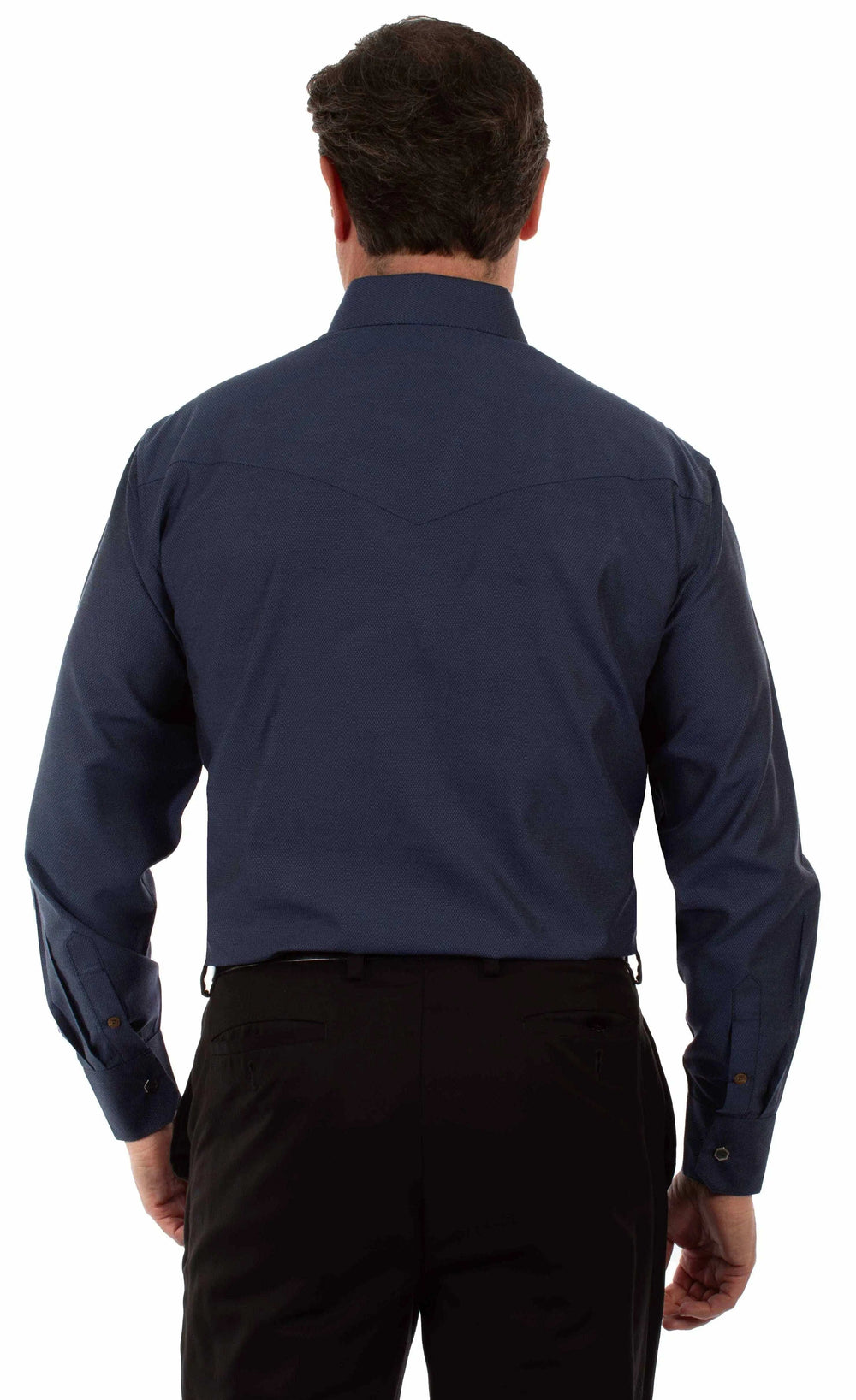 Scully Leather Blue Two-Tone Dress Shirt - Scully Leather - Flyclothing LLC