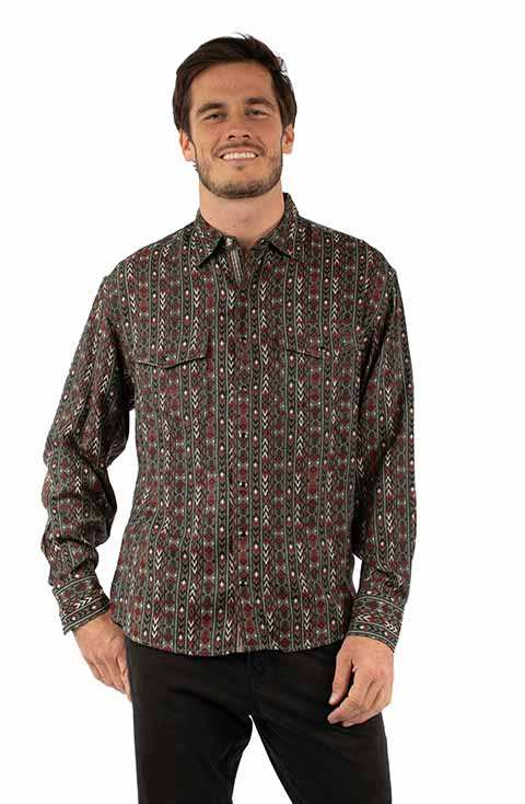 Scully Leather 100% Cotton Black Y/D Diamond Stripe Signature - Scully Leather - Flyclothing LLC