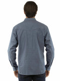 Western Scully 100% cotton Indigo Signature shirt - Scully Leather - Flyclothing LLC