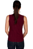 Cantina 100% cotton Burgundy Sleeveless blouse peruvian cotton - Scully Leather - Flyclothing LLC