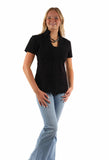 Scully Leather Cantina Short Sleeve Emb. Blouse Black - Scully Leather - Flyclothing LLC