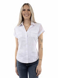Cantina 100% cotton White Cap sleeve blouse - Scully Leather - Flyclothing LLC