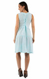Cantina 100% cotton Aqua sky Sleeveless dress - Scully Leather - Flyclothing LLC