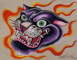 Black Market Art Company Panther Burn Print - Black Market Art Company - Flyclothing LLC