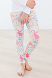 Pastel Floral Bunnies Leggings - Mila & Rose ® - Flyclothing LLC