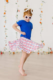 Patriotic Plaid Ruffle Twirl Skort - Mila & Rose ® - Flyclothing LLC