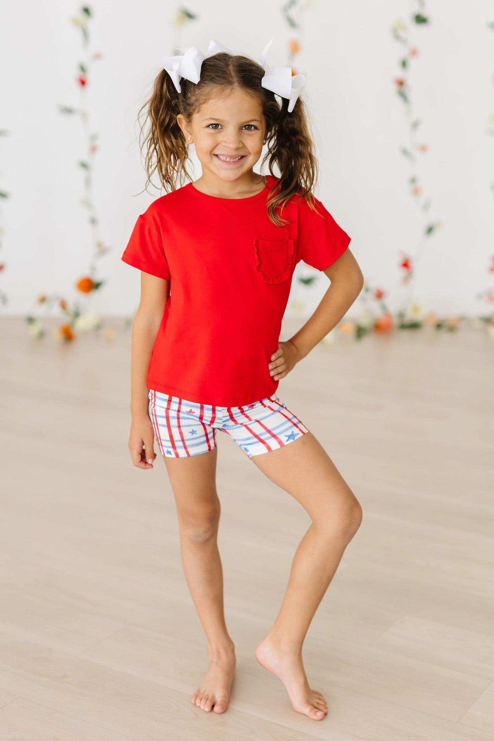 Patriotic Plaid Twirl Shorts - Mila & Rose ® - Flyclothing LLC