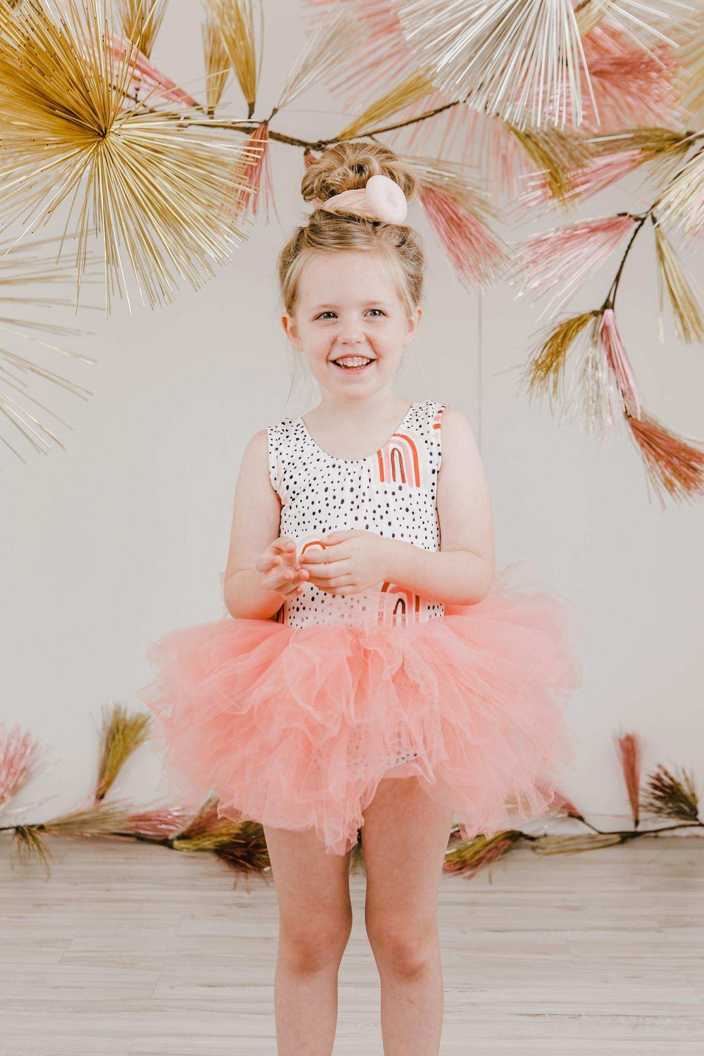 Peach Rainbow Tank Tutu Leotard - Mila & Rose ® - Flyclothing LLC