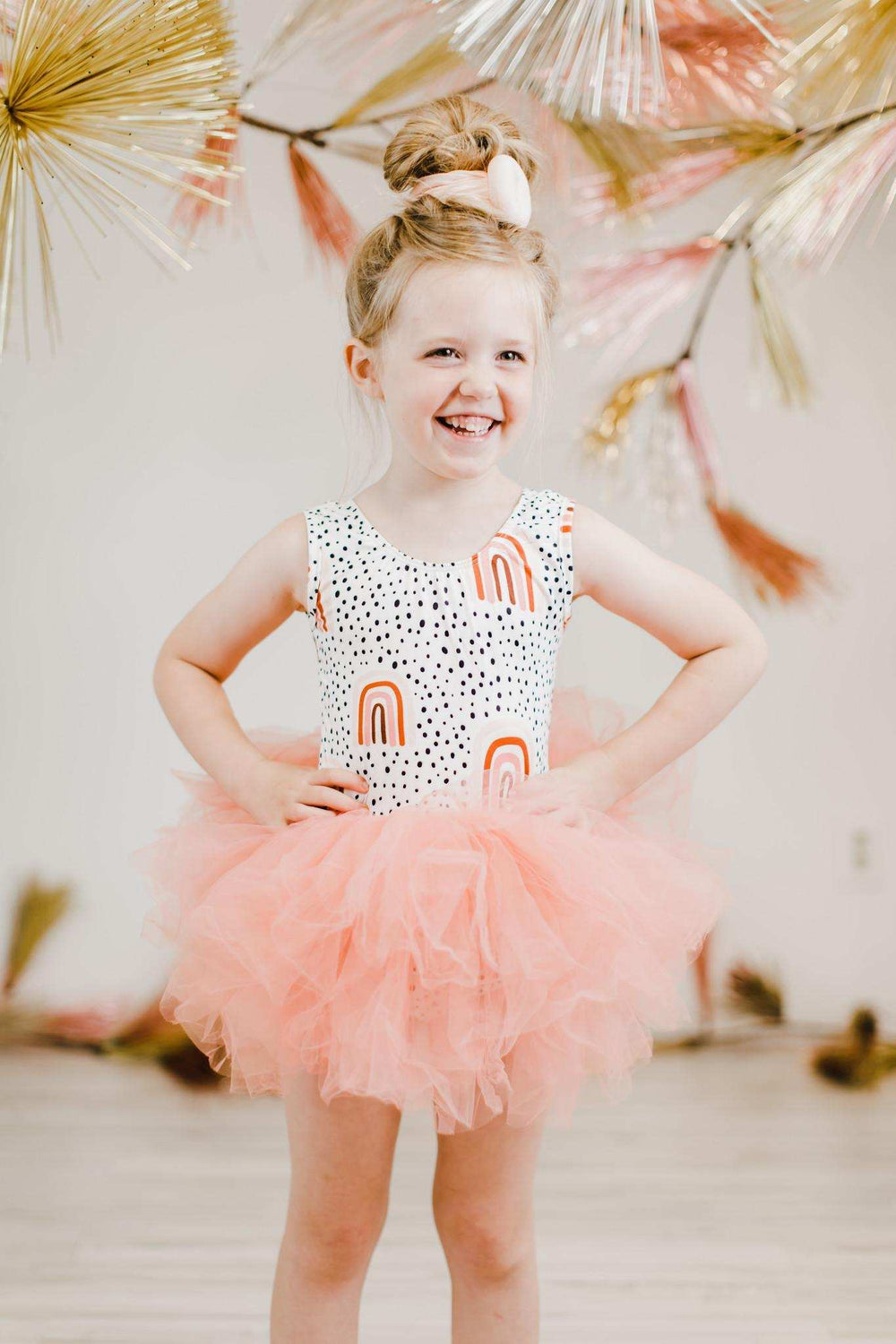 Peach Rainbow Tank Tutu Leotard - Mila & Rose ® - Flyclothing LLC