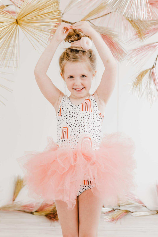 Peach Rainbow Tank Tutu Leotard - Mila & Rose ® - Flyclothing LLC