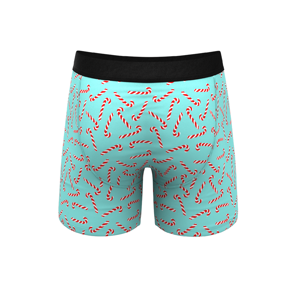 The Peppermint Pimp Canes | Candy Cane Ball Hammock® Pouch Underwear With Fly - Shinesty - Flyclothing LLC