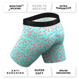 The Peppermint Pimp Canes | Candy Cane Long Leg Ball Hammock® Pouch Underwear With Fly - Shinesty - Flyclothing LLC