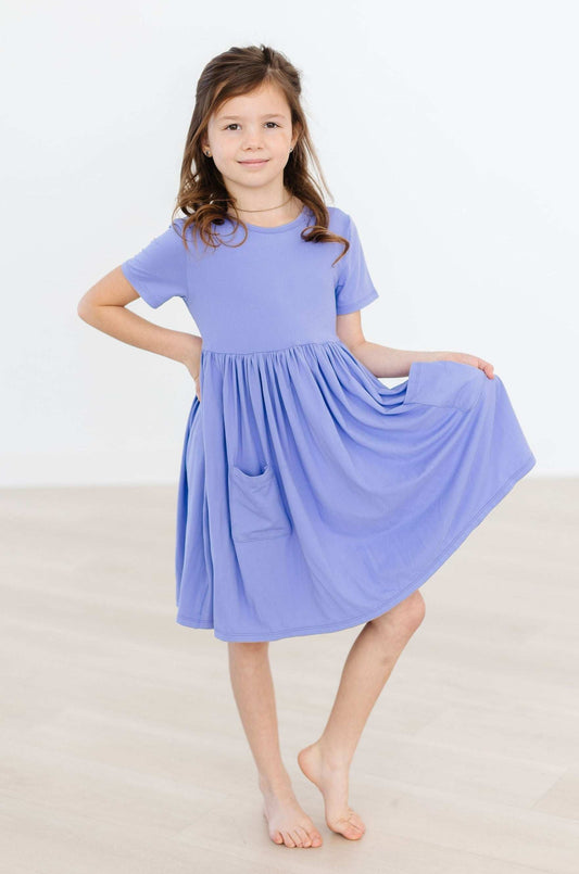 Periwinkle S/S Pocket Twirl Dress - Mila & Rose ® - Flyclothing LLC