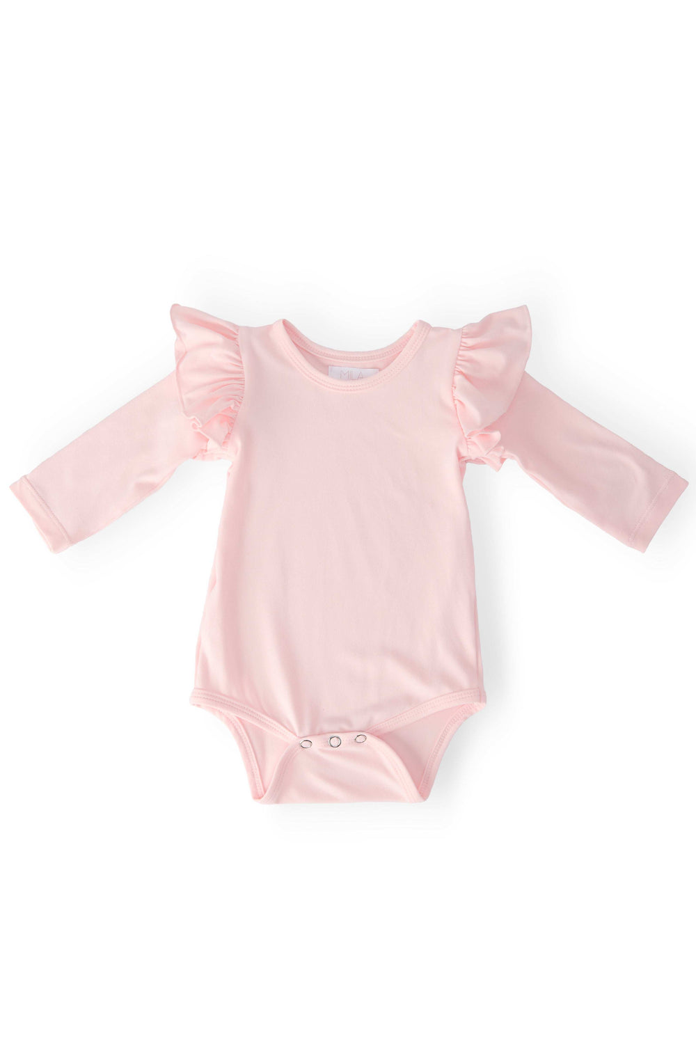 Petal Pink L/S Flutter Bodysuit - Mila & Rose ® - Flyclothing LLC