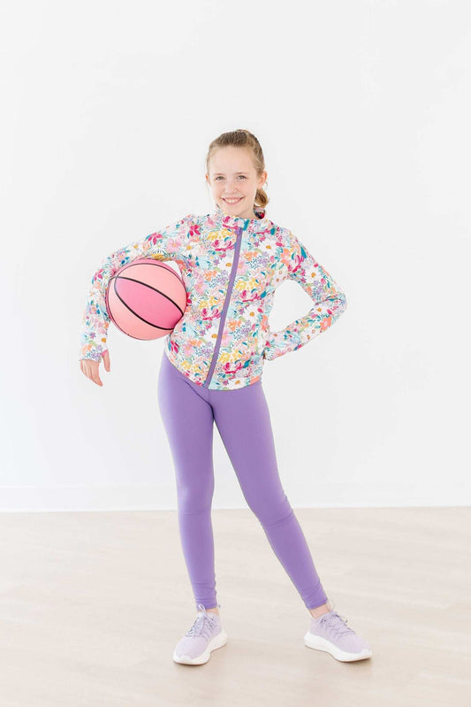 Petal Power Full-Zip Ruffle Active Jacket - Mila & Rose ® - Flyclothing LLC