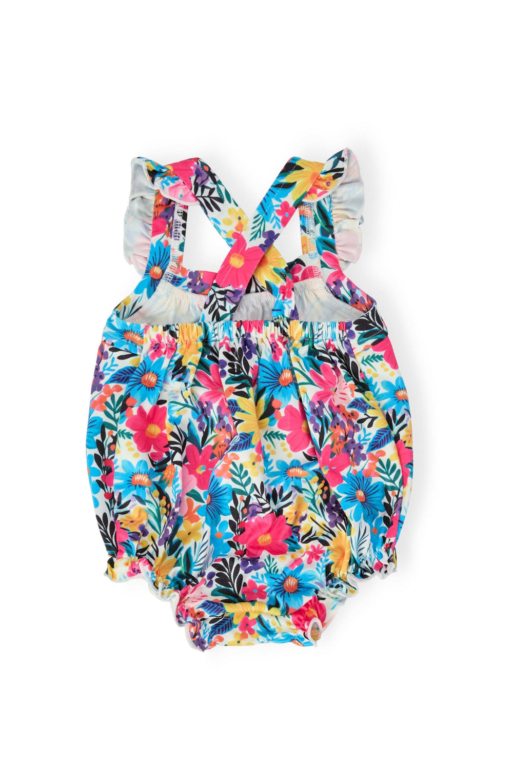Petal Paradise Ruffle Cross Back Romper - Mila & Rose ® - Flyclothing LLC