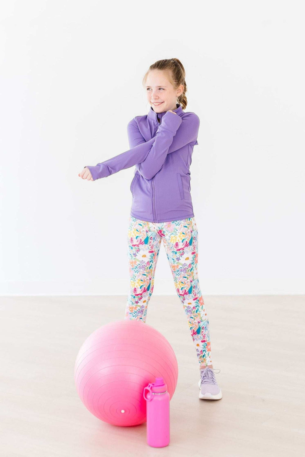 Playful Purple Full-Zip Ruffle Active Jacket - Mila & Rose ® - Flyclothing LLC