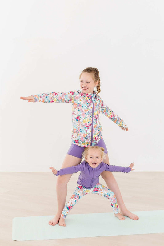 Playful Purple Full-Zip Ruffle Active Jacket - Mila & Rose ® - Flyclothing LLC