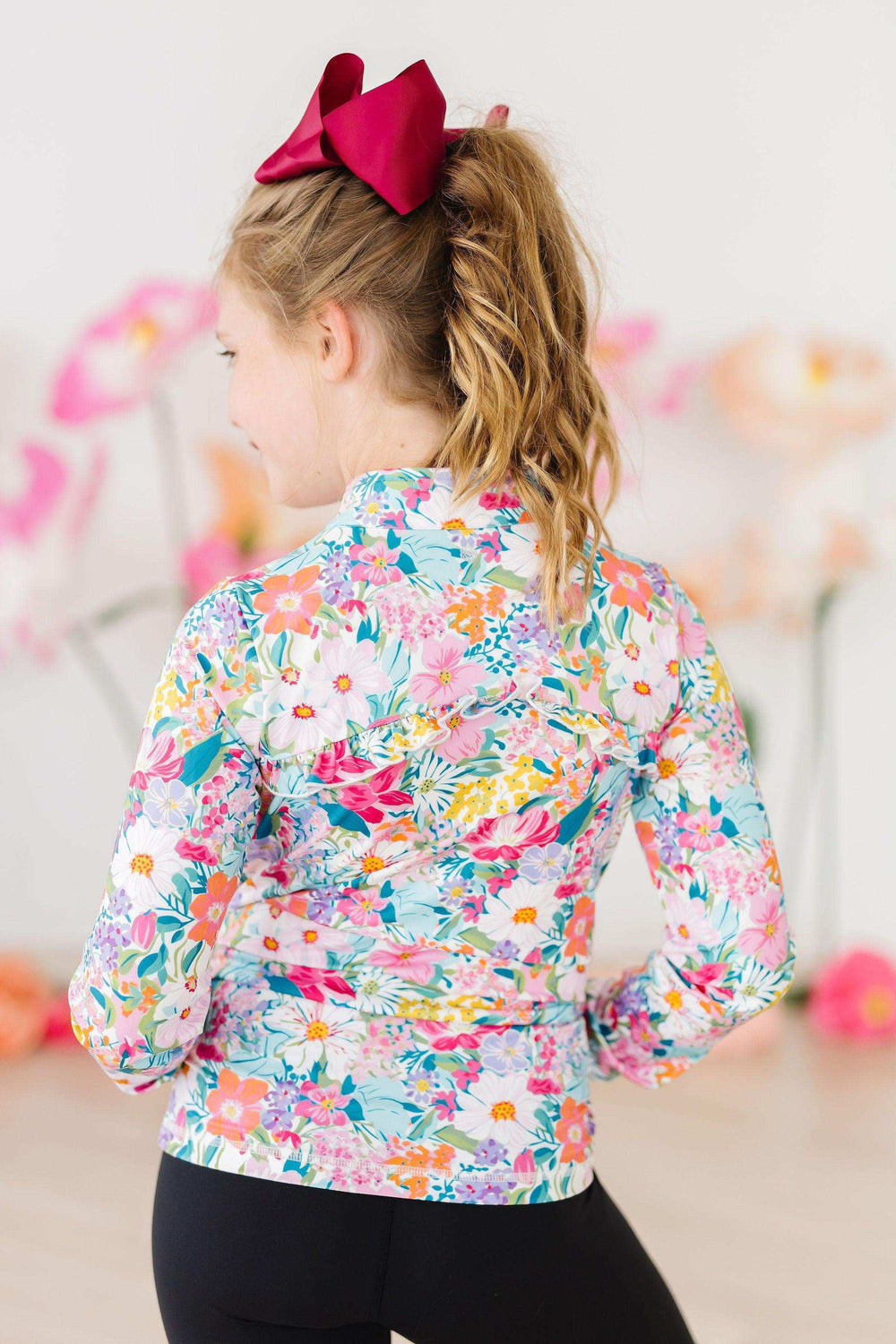Petal Power Full-Zip Ruffle Active Jacket - Mila & Rose ® - Flyclothing LLC