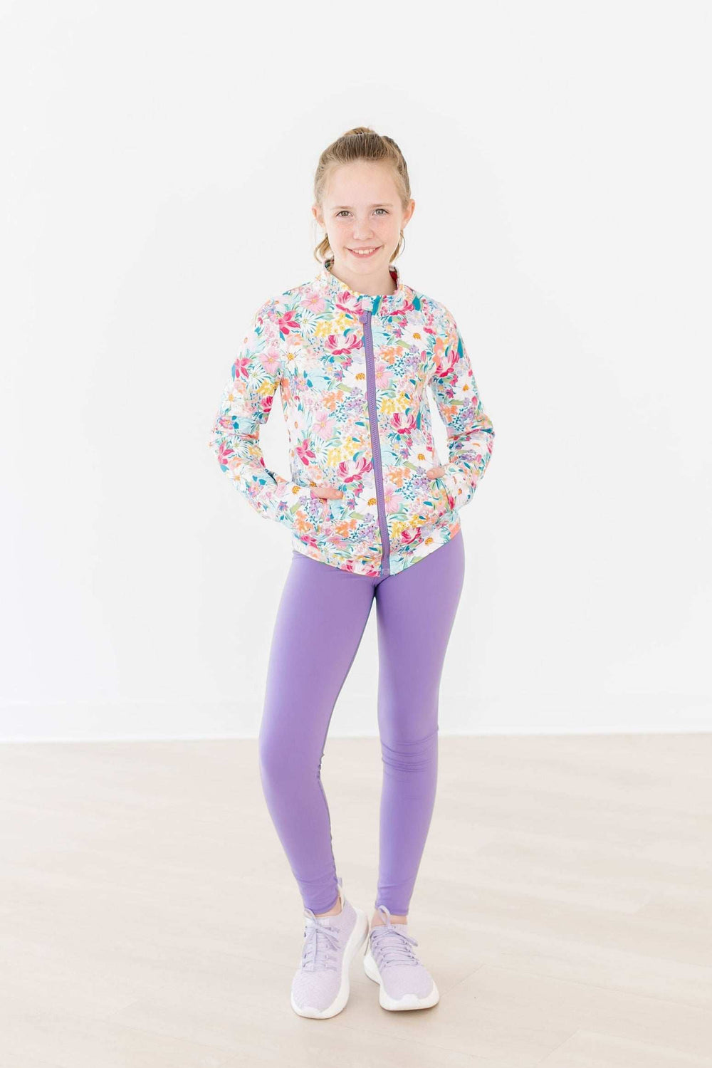 Petal Power Full-Zip Ruffle Active Jacket - Mila & Rose ® - Flyclothing LLC