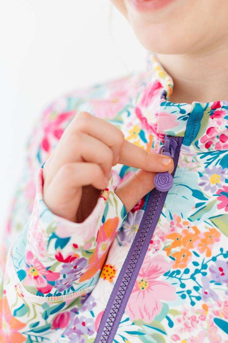 Petal Power Full-Zip Ruffle Active Jacket - Mila & Rose ® - Flyclothing LLC