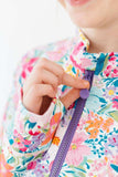 Petal Power Full-Zip Ruffle Active Jacket - Mila & Rose ® - Flyclothing LLC