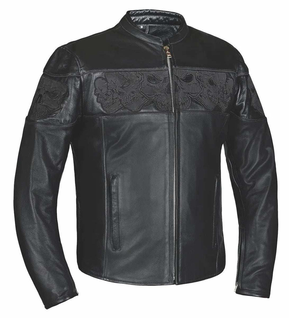 Phantom - Mens Premium Leather Jacket - Unik Just for Bikers - Flyclothing LLC