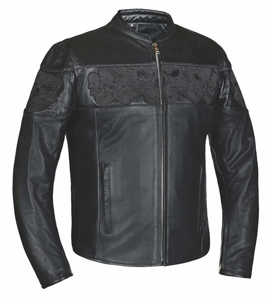 Phantom - Mens Premium Leather Jacket - Unik Just for Bikers - Flyclothing LLC