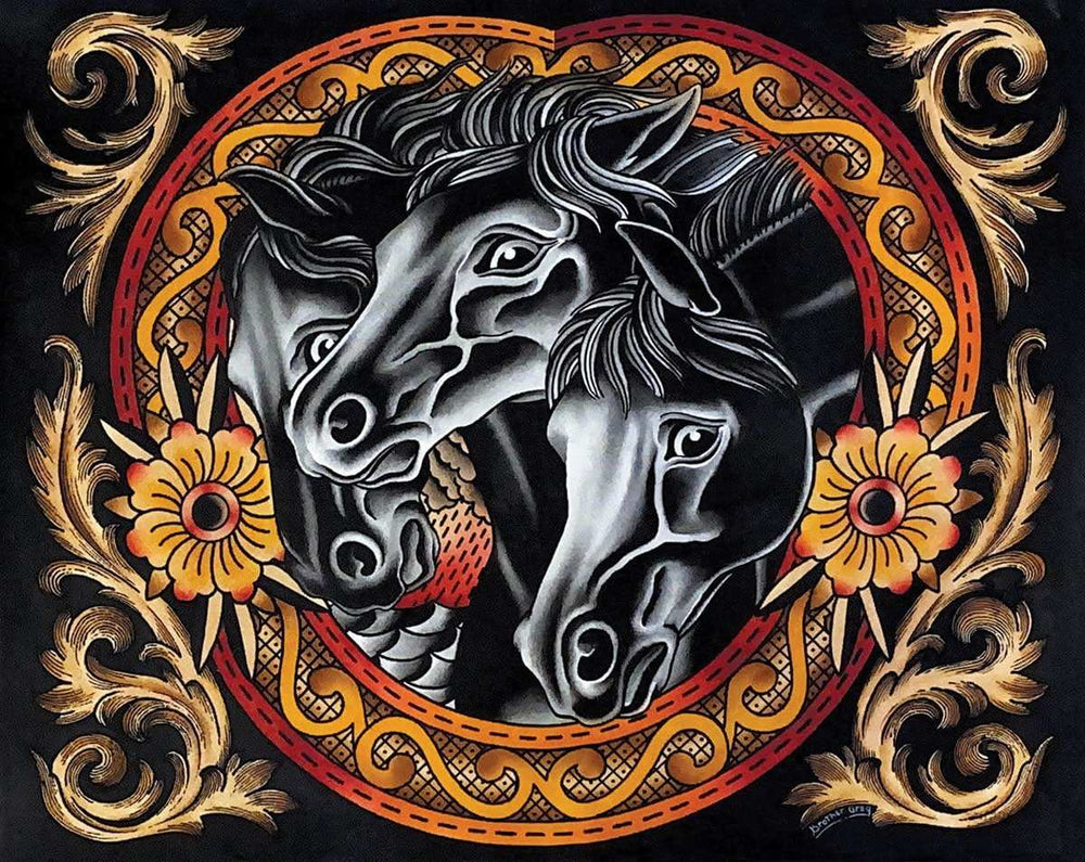 Black Market Art Company Pharaohs Horses Print - Black Market Art Company - Flyclothing LLC