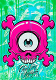 Black Market Art Company Pink & Bones Print - Black Market Art Company - Flyclothing LLC