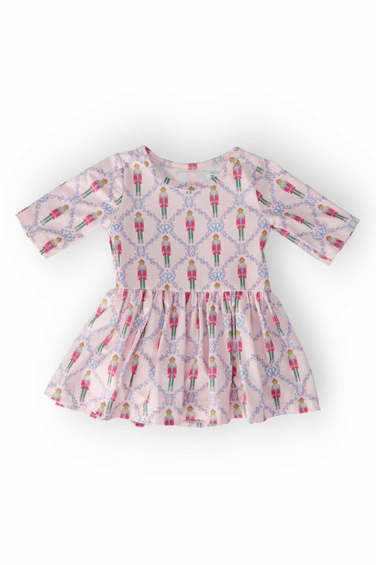 Pink Nutcracker 3/4 Sleeve Twirl Bodysuit - Mila & Rose ® - Flyclothing LLC