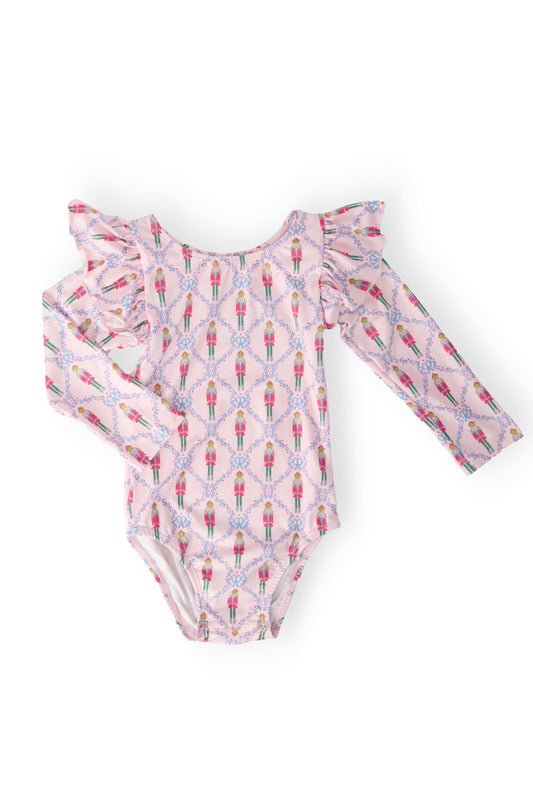 Pink Nutcracker L/S Flutter Sleeve Leotard - Mila & Rose ® - Flyclothing LLC