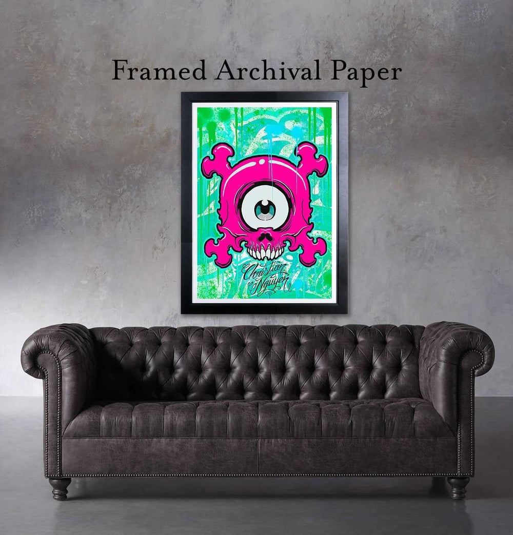 Black Market Art Company Pink & Bones Print - Black Market Art Company - Flyclothing LLC