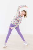 Playful Purple Active Legging - Mila & Rose ® - Flyclothing LLC