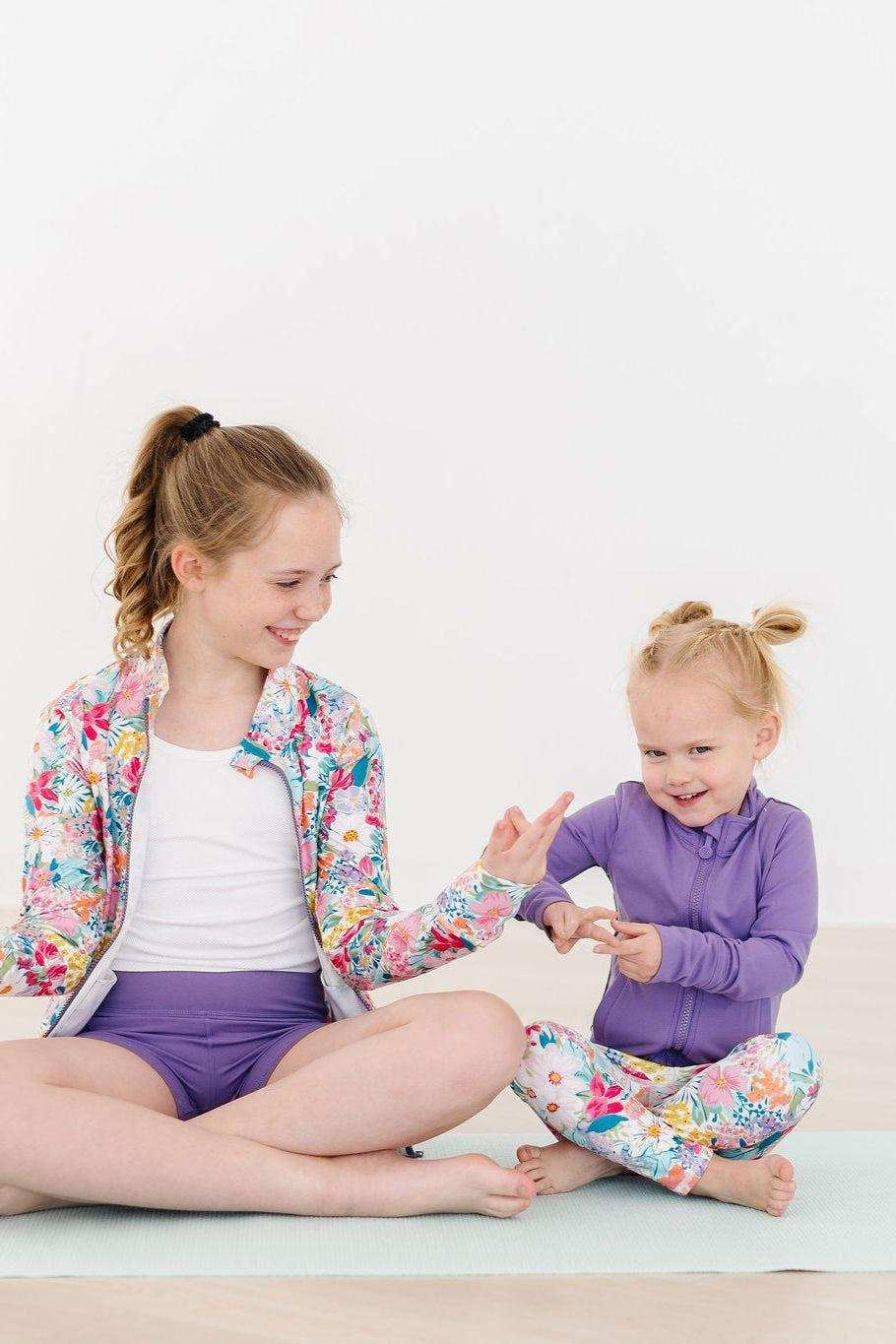 Playful Purple Full-Zip Ruffle Active Jacket - Mila & Rose ® - Flyclothing LLC