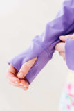 Playful Purple Full-Zip Ruffle Active Jacket - Mila & Rose ® - Flyclothing LLC