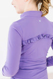 Playful Purple Full-Zip Ruffle Active Jacket - Mila & Rose ® - Flyclothing LLC