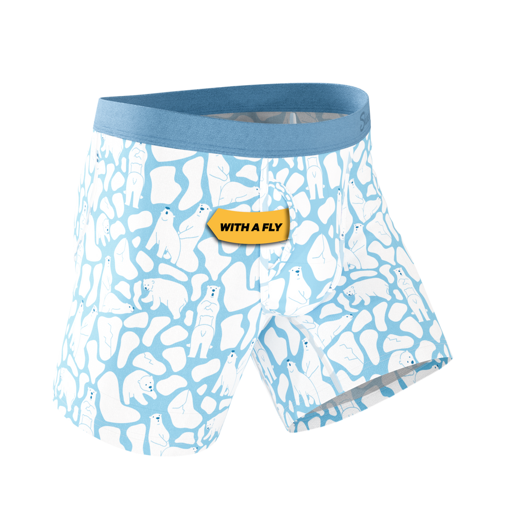 The Polar Polka | Polar Bear Scene Ball Hammock® Pouch Underwear With Fly - Shinesty - Flyclothing LLC